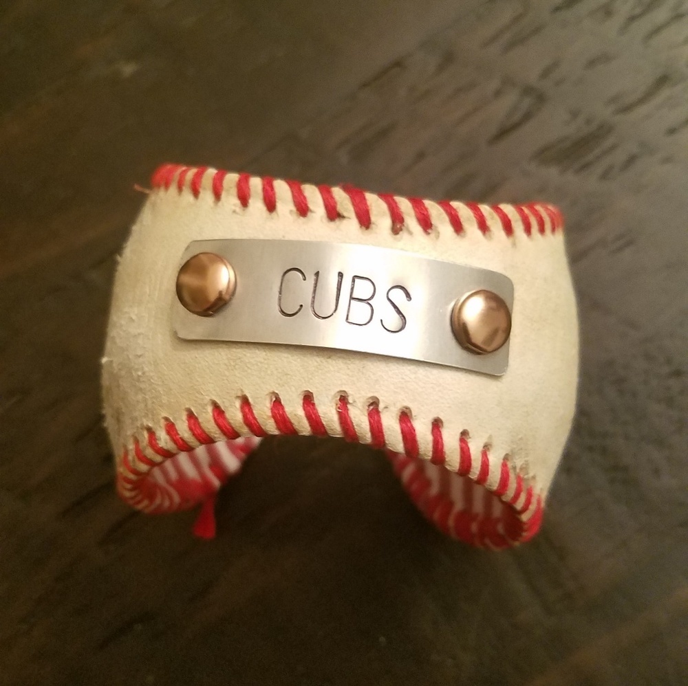 Vintage Chicago Cubs Baseball Cuff Bracelet